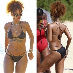 Rihanna Victoria Secret Double Strap Bikini Swim
